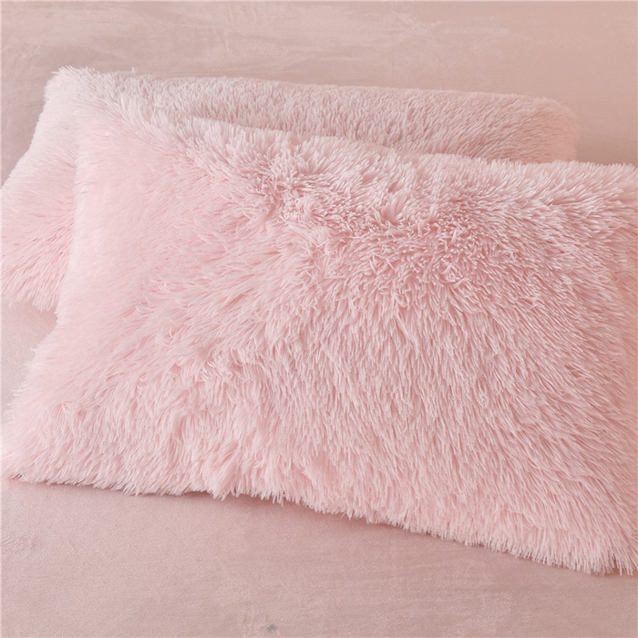 91家纺网 家纺一手货源 找家纺 鑫喜莱 2024新款长毛绒四件套 典雅粉