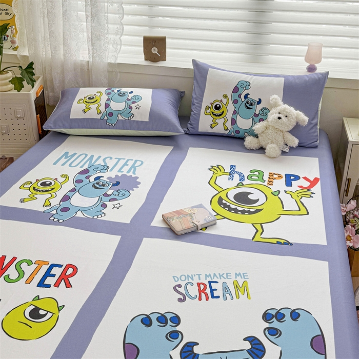 91家纺网 家纺一手货源 找家纺 名兮家居 2024新款全棉大版经典奥特曼-三丽鸥床笠【含防伪标】 大眼怪