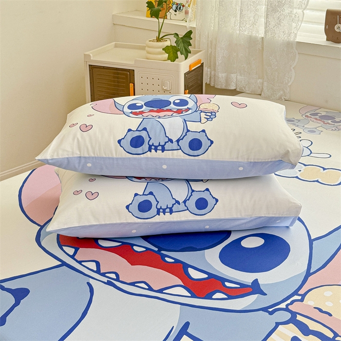 91家纺网 家纺一手货源 找家纺 名兮家居 2024新款全棉大版经典奥特曼-三丽鸥床笠【含防伪标】 史迪小怪