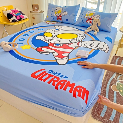 91家纺网 家纺一手货源 找家纺 （总）名兮家居 2024新款全棉大版经典奥特曼-三丽鸥床笠【含防伪标】