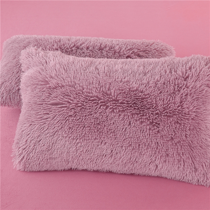 91家纺网 家纺一手货源 找家纺 鑫喜莱 2024新款长毛绒四件套 豆沙