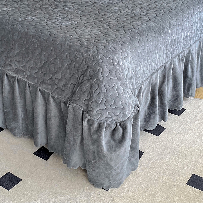 91家纺网 家纺一手货源 找家纺 陌乘坊家纺 2024新款牛奶绒床盖款四件套-香奈 香奈-高级灰