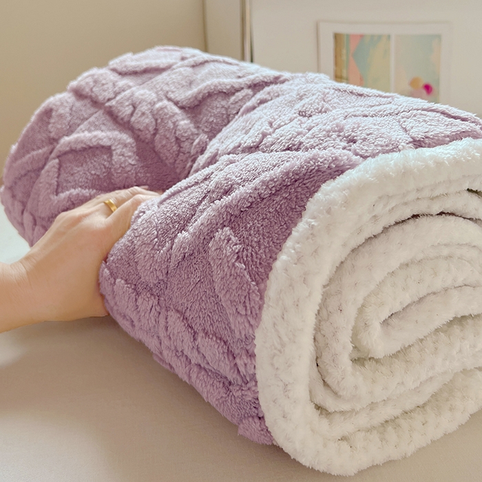 91家纺网 家纺一手货源 找家纺 贝拉梦家纺 2024新款塔肤绒牛奶绒纯色学生宿舍夹棉软床垫子护床垫 暮山紫