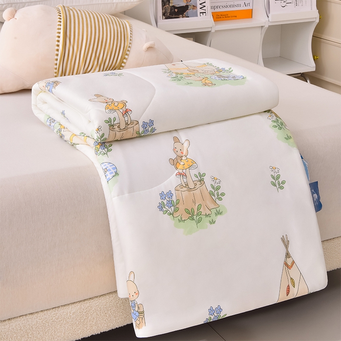 91家纺网 家纺一手货源 找家纺 2024新款A类针织棉亲肤夏被夏凉被空调被 姐妹派对