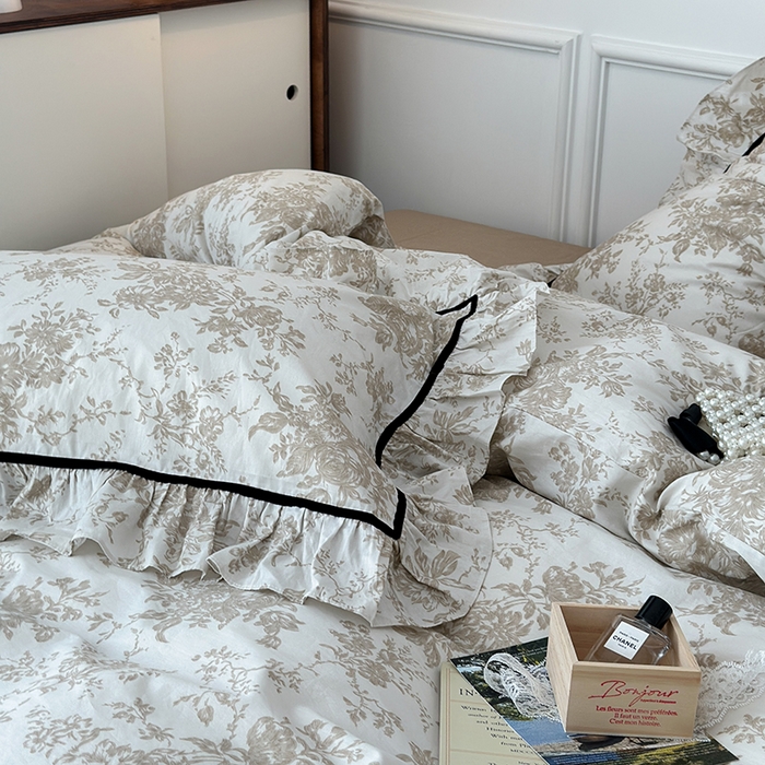 91家纺网 家纺一手货源 找家纺 昔可家纺 2024法式复古工艺花边款四件套 柏林日落