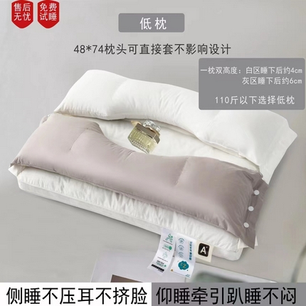 91家纺网 家纺一手货源 找家纺 （总）云熙枕业 2024新款全棉三合一多功能牵引枕枕头枕芯40*60cm