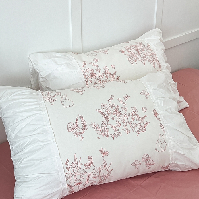 91家纺网 家纺一手货源 找家纺 昔可家纺 2024新款韩版花边工艺款四件套 复古素描花边