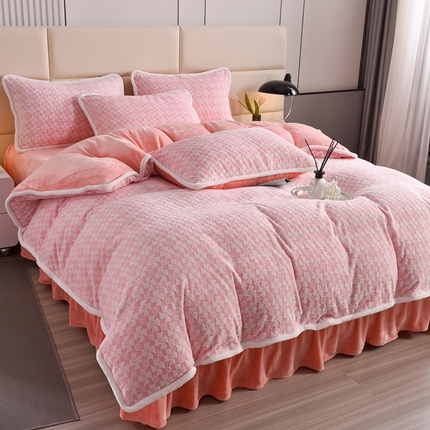 91家纺网 家纺一手货源 找家纺 （总）诺梵 高端2025雕花绒四件套牛奶烂花绒大包边被套_控价标准高于149，加大高于159