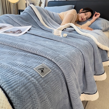 91家纺网 家纺一手货源 找家纺 （总）世纪绒品 2025新款A类母婴级保暖简约针织毯毛毯毯子