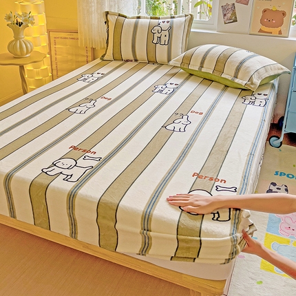 91家纺网 家纺一手货源 找家纺 （总）卡普家居 2025新款印花牛奶绒床笠