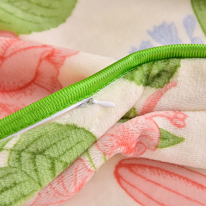 91家纺网 家纺一手货源 找家纺 佳品居 2025新款A类牛奶绒印花单被套 花田梦绿