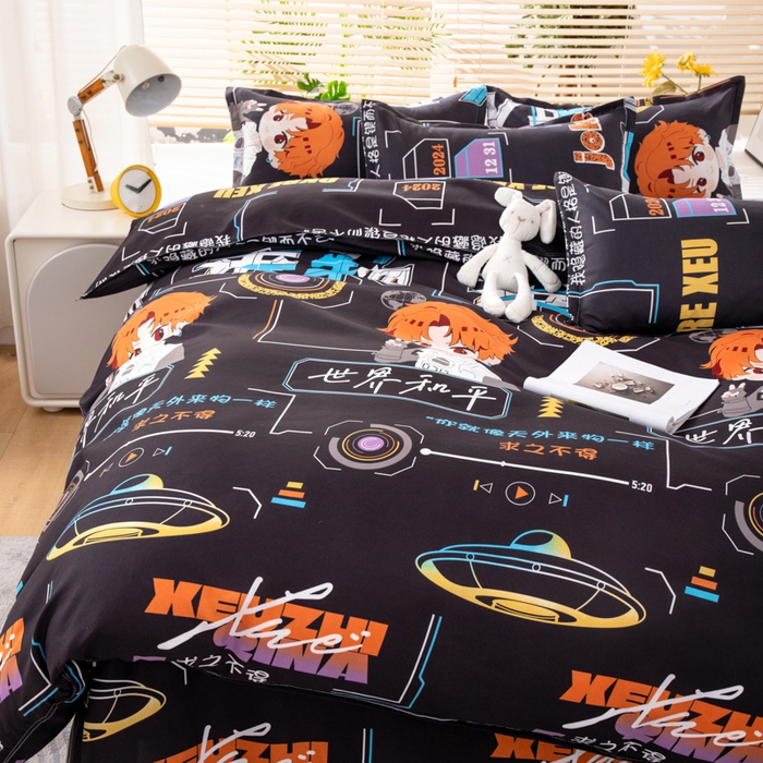 91家纺网 家纺一手货源 找家纺 乐居坊 2024新款亲肤棉美棉芦荟棉四件套新花型（8月）  天外来物