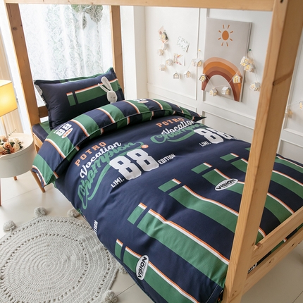 乐居坊 2024新款亲肤棉美棉芦荟棉四件套学生宿舍床（8月）  热血高校
