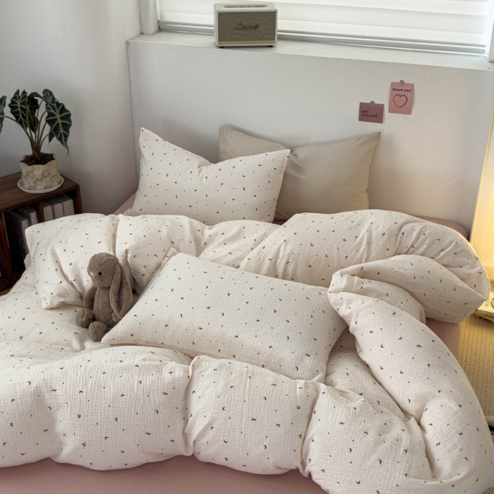 91家纺网 家纺一手货源 找家纺 洋铭区（原狠狠爱） 2024新款皱皱纱四件套 夜晚星空