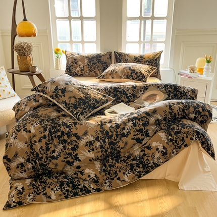 千朵 2024新款全棉磨毛四件套 幽兰