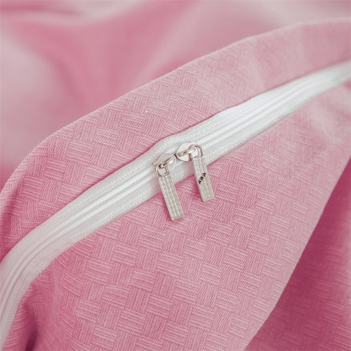 91家纺网 家纺一手货源 找家纺 宝时兰 2025新款加厚纯棉单被套生态磨毛全棉纯色双拼ab版被套单件 纯色-粉色