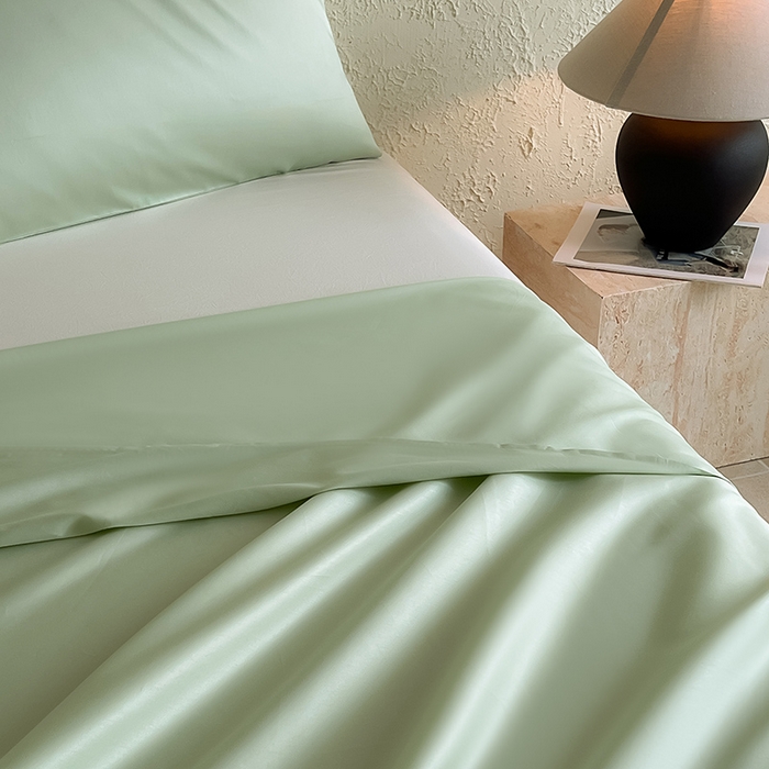 91家纺网 家纺一手货源 找家纺 猪先生 2024新款A类全棉高支高密纯棉单被套 茶香绿