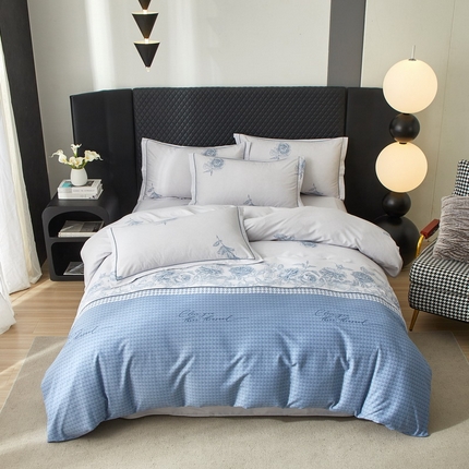 91家纺网 家纺一手货源 找家纺 金纱玉纺 2024新款加厚磨毛四件套 温妮莎-兰