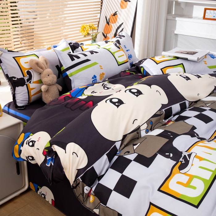 91家纺网 家纺一手货源 找家纺 乐居坊 2024新款亲肤棉美棉芦荟棉四件套新花型（8月）  哇塞小新