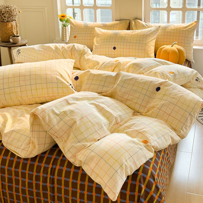 91家纺网 家纺一手货源 找家纺 千朵 2024新款全棉磨毛四件套 萌逗