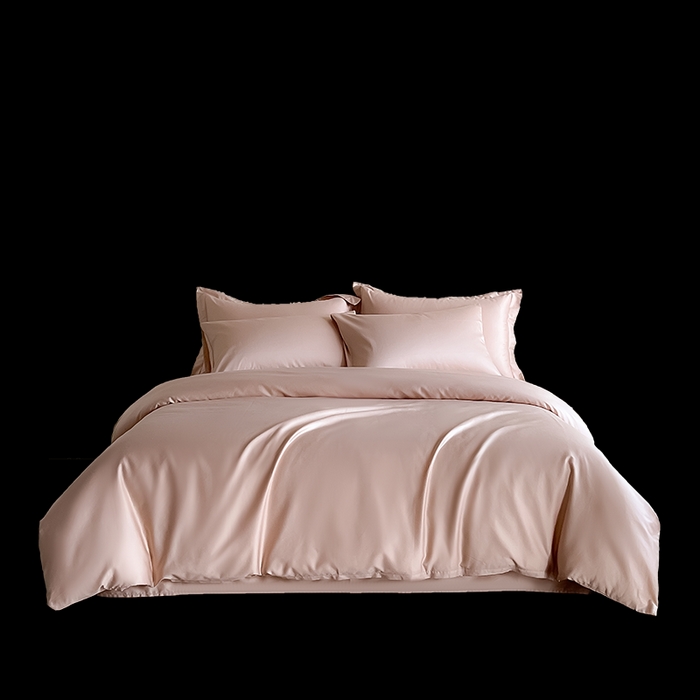 91家纺网 家纺一手货源 找家纺 猪先生 2024新款A类全棉高支高密纯棉单被套 白桃茶粉