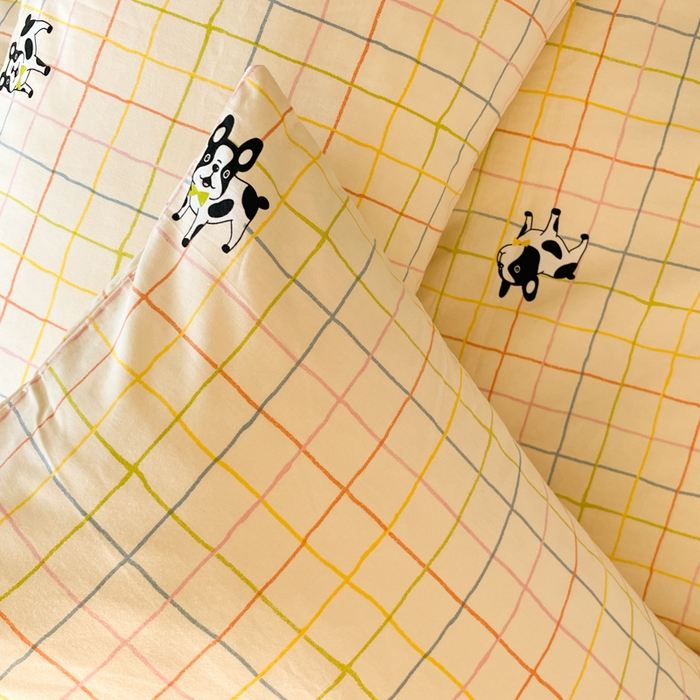 91家纺网 家纺一手货源 找家纺 千朵 2024新款全棉磨毛四件套 萌逗