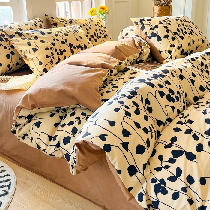 91家纺网 家纺一手货源 找家纺 千朵 2024新款全棉磨毛四件套 芊羽芊寻