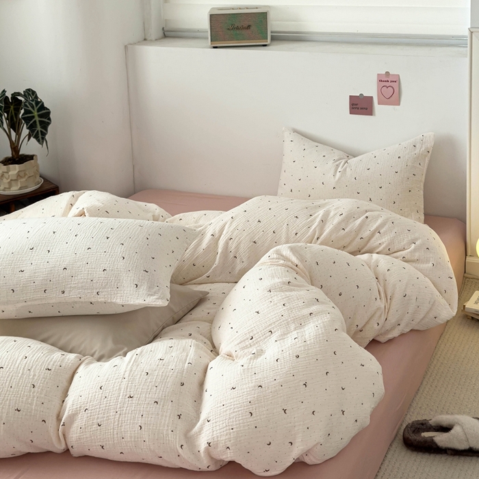 91家纺网 家纺一手货源 找家纺 洋铭区（原狠狠爱） 2024新款皱皱纱四件套 夜晚星空