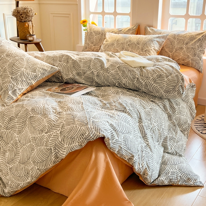 91家纺网 家纺一手货源 找家纺 千朵 2024新款全棉磨毛四件套 伊芙琳