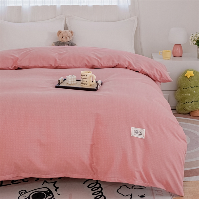 91家纺网 家纺一手货源 找家纺 宝时兰 2025新款加厚纯棉单被套生态磨毛全棉纯色双拼ab版被套单件 纯色-玉色