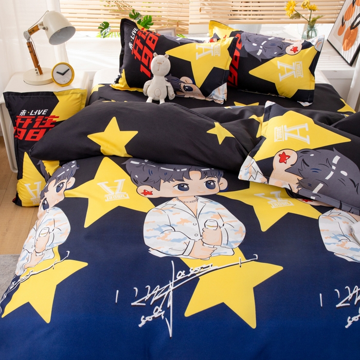 91家纺网 家纺一手货源 找家纺 乐居坊 2024新款亲肤棉美棉芦荟棉四件套新花型（8月）  北斗星