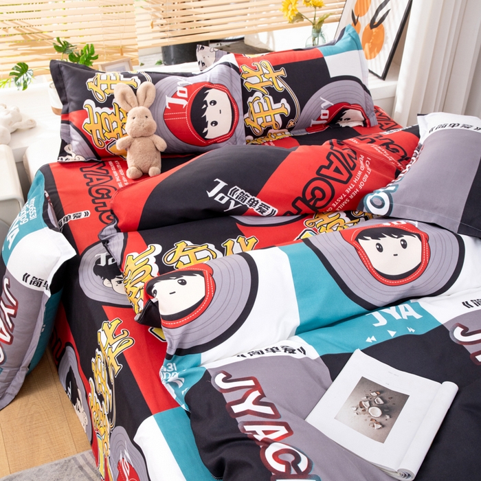 91家纺网 家纺一手货源 找家纺 乐居坊 2024新款亲肤棉美棉芦荟棉四件套新花型（8月）  嘉年华