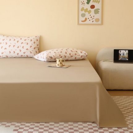 91家纺网 家纺一手货源 找家纺 薏思家纺 2025新款全棉印花磨毛-单品床单 松露驼