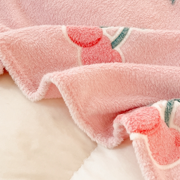 91家纺网 家纺一手货源 找家纺 川悦生活 2024新款高克重双面雪花绒毛毯 毛毯桃心爱语