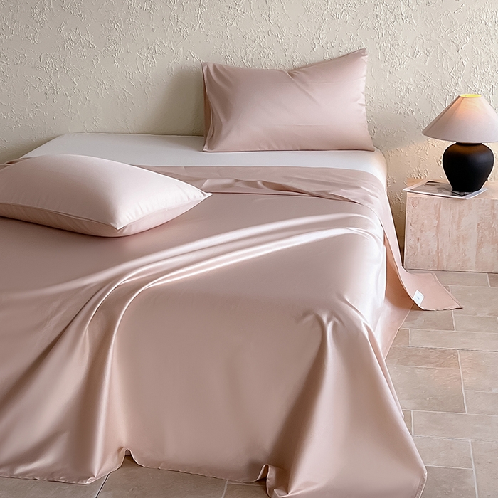 91家纺网 家纺一手货源 找家纺 猪先生 2024新款A类全棉高支高密纯棉单被套 白桃茶粉