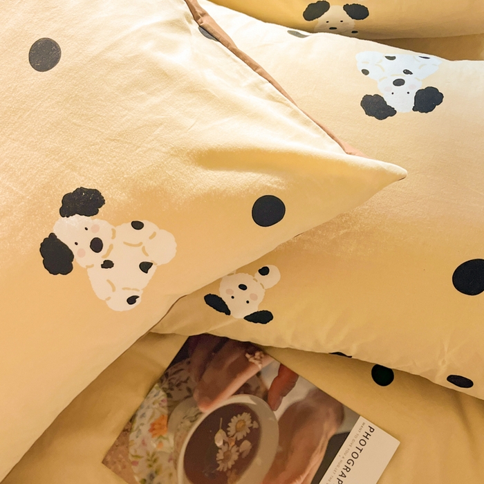 91家纺网 家纺一手货源 找家纺 千朵 2024新款全棉磨毛四件套 遇见