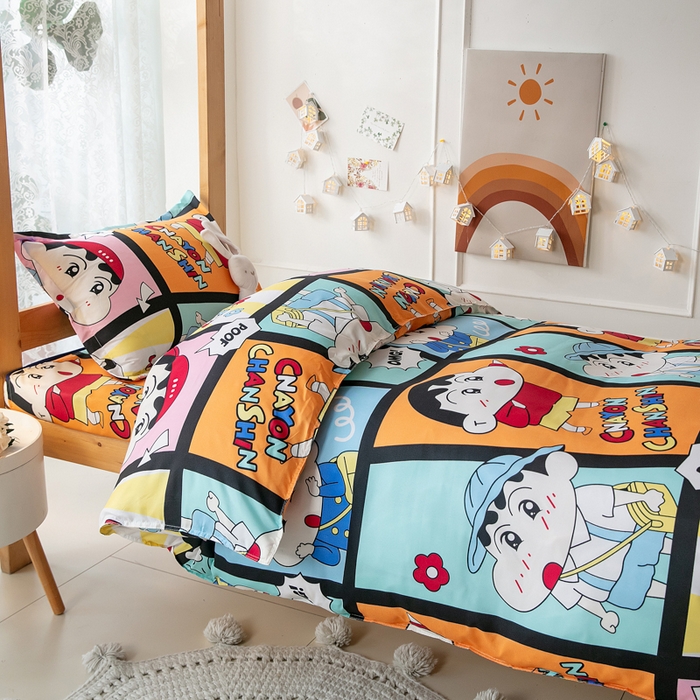 91家纺网 家纺一手货源 找家纺 乐居坊 2024新款亲肤棉美棉芦荟棉四件套学生宿舍床（8月）  哦买尬