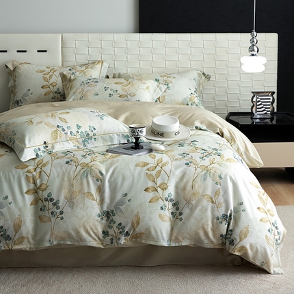 91家纺网 家纺一手货源 找家纺 （总）金奇达家纺 2025新款A类热启动智发热磨毛四件套-浮春绘