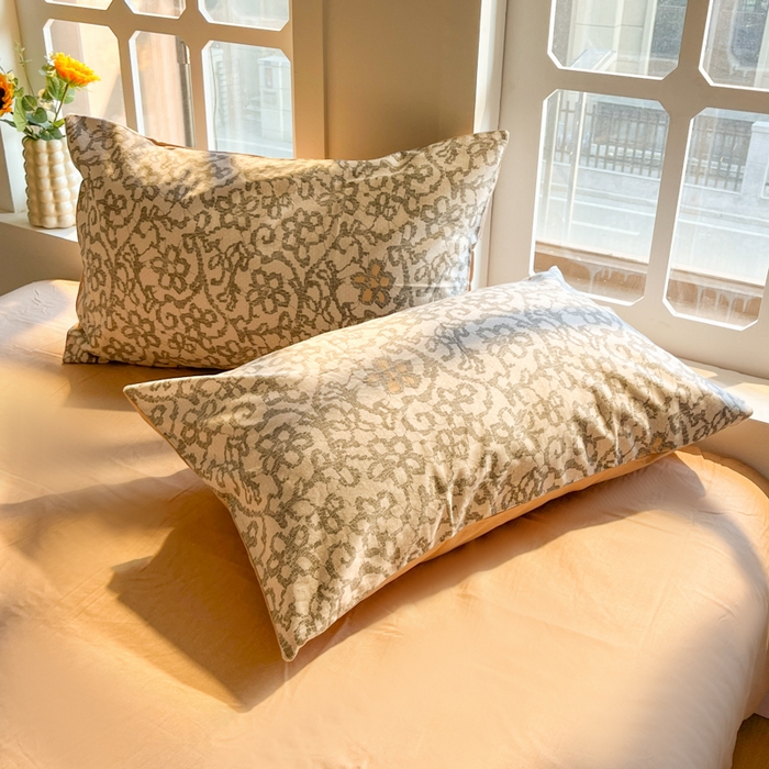 91家纺网 家纺一手货源 找家纺 千朵 2024新款全棉磨毛四件套 摩卡