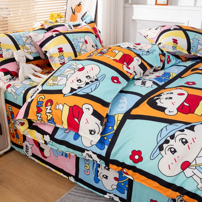 91家纺网 家纺一手货源 找家纺 乐居坊 2024新款亲肤棉美棉芦荟棉四件套新花型（8月）  哦买尬