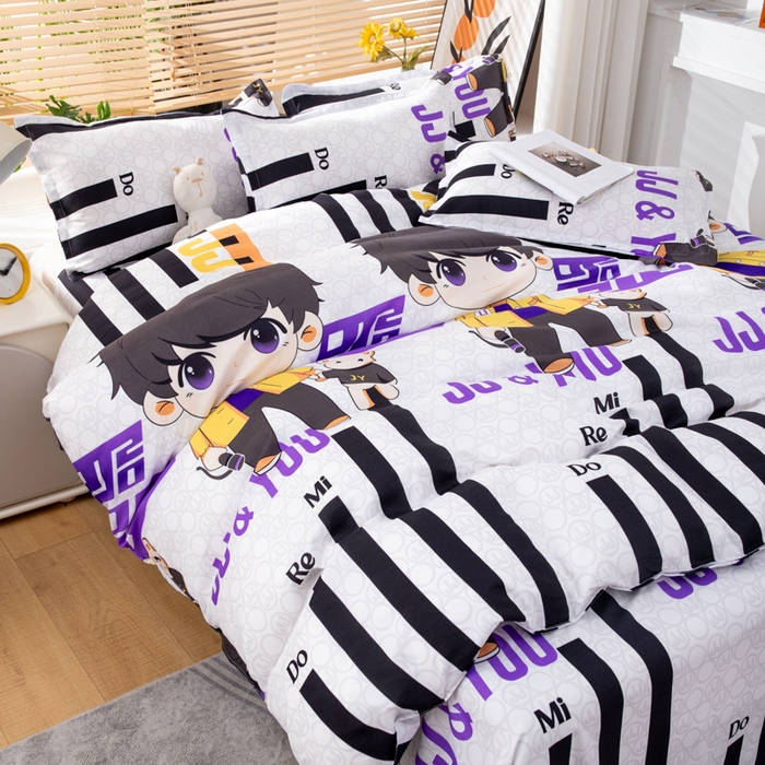 91家纺网 家纺一手货源 找家纺 乐居坊 2024新款亲肤棉美棉芦荟棉四件套新花型（8月）  JJ 20