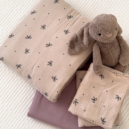 洋铭区（原狠狠爱） 2024新款皱皱纱四件套 点点织带