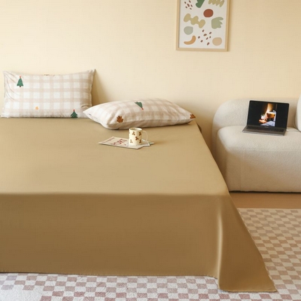 91家纺网 家纺一手货源 找家纺 薏思家纺 2025新款全棉印花磨毛-单品床单 绅士咖