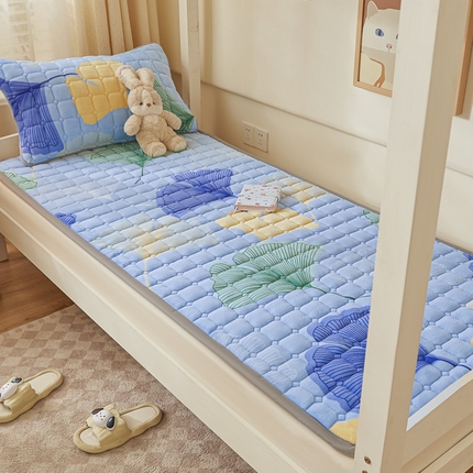 卡伦家纺 2025新款A类牛奶绒夹棉加厚床垫学生宿舍单人床垫 金叶飘香