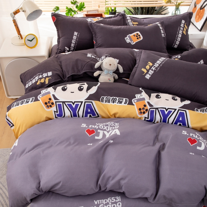 91家纺网 家纺一手货源 找家纺 乐居坊 2024新款亲肤棉美棉芦荟棉四件套新花型（8月）  奶茶天王