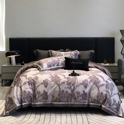 91家纺网 家纺一手货源 找家纺 （总）2024新款高支天丝棉数码印花四件套-向晴