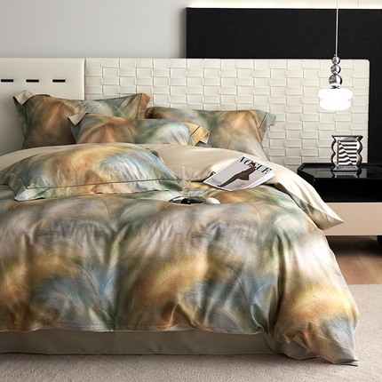 91家纺网 家纺一手货源 找家纺 （总）金奇达家纺 2025新款A类热启动智发热磨毛四件套-浮春绘