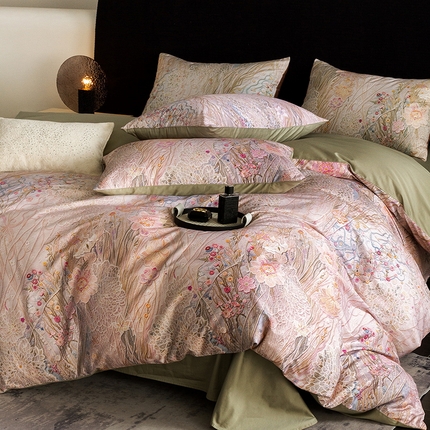91家纺网 家纺一手货源 找家纺 （总）立奥被业 2024新款60*60数码印花四件套全棉四件套 控价199