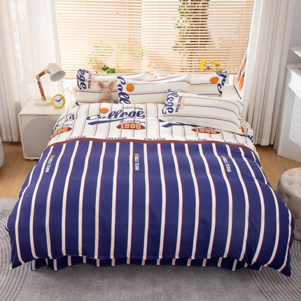 91家纺网 家纺一手货源 找家纺 乐居坊 2024新款亲肤棉美棉芦荟棉四件套新花型（8月）  高校风云