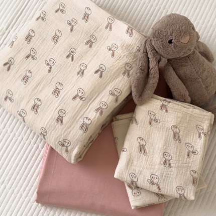 洋铭区（原狠狠爱） 2024新款皱皱纱四件套 笑笑兔